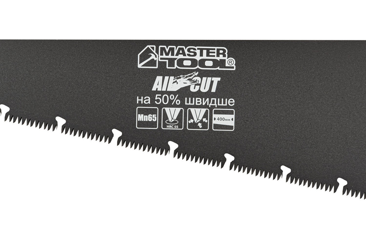 Ножівка столярна  BLACK ALLIGATOR 400 мм 9TPI MAX CUT загартований зуб 3D заточування тефлонове покриття - Зображення 2