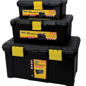 Скрині для інструментів комплект 3 шт з пластиковими замками 12.5"/16"/19.5" (79-2219/2216/2212)